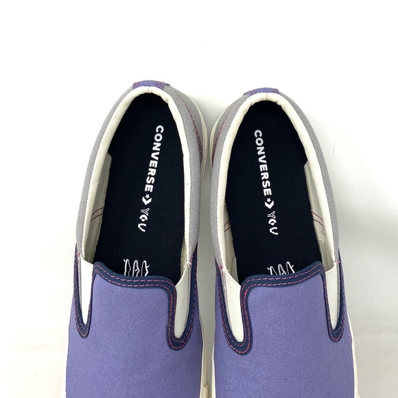 Converse Ctas Slip On Low Canvas Violet Women's Sneakers Custom 171852C-VTGRWT - Picture 3 of 11
